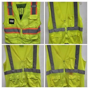 Safety Vest Lot Of 4 Kishigo & Ironwear Size Medium High Visibility Vest